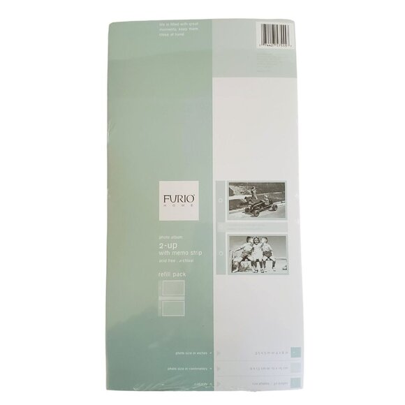 Furio Home Photo Album Refill Pack 2 Up with Memo Strip Acid Free Archival 4x6 " - Picture 2 of 5